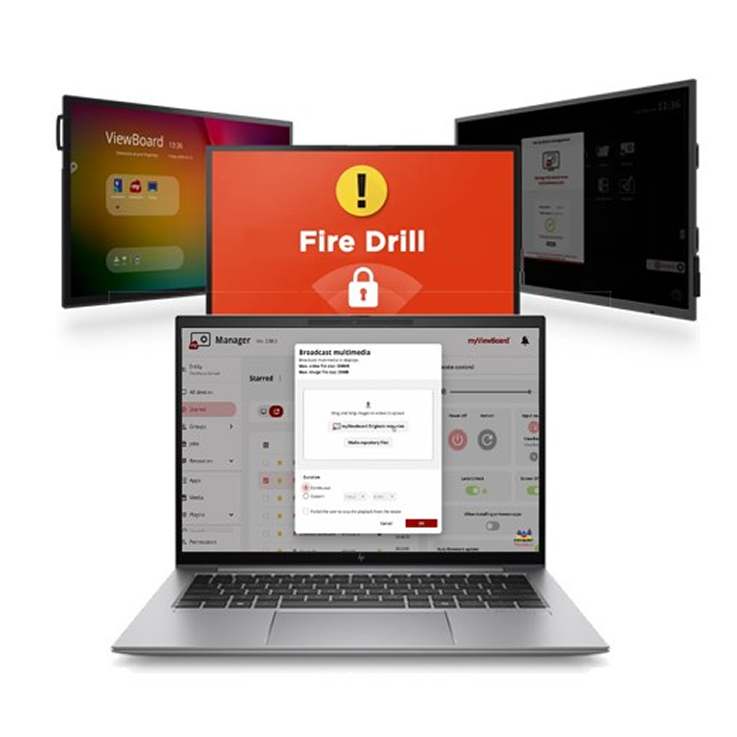 Digital signage and interactive whiteboard software